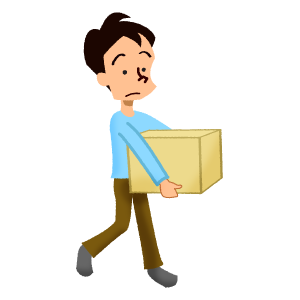 man carrying box