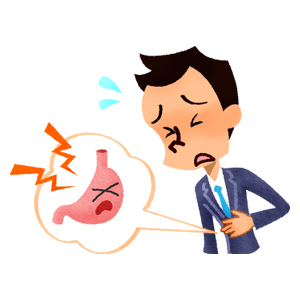 Businessman with stomach pain	