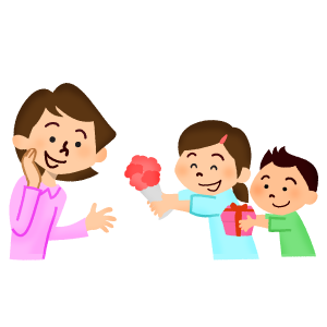 Mother's Day (Children giving gift to mom)