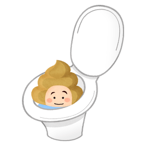 Poo in the toilet