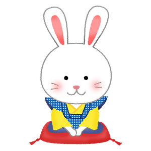 rabbit in kimono (Fukusuke doll)