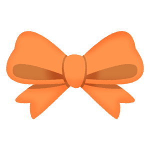 orange ribbon bow