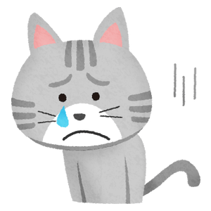 悲しむ猫