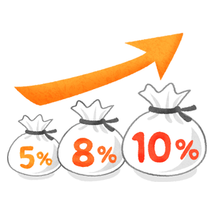 Sales tax increase (5% 8% 10%)