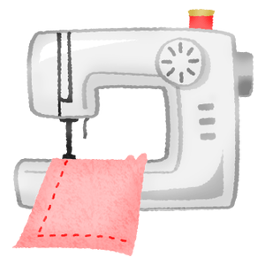 Sewing machine with cloth