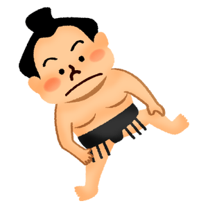Sumo wrestler doing shiko