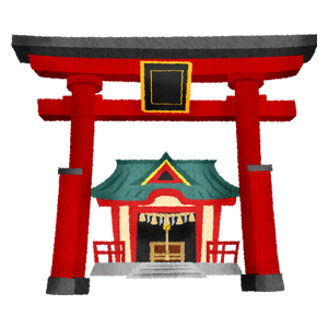 Shrine and torii