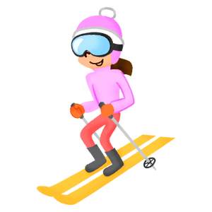 Mujer esquiando
