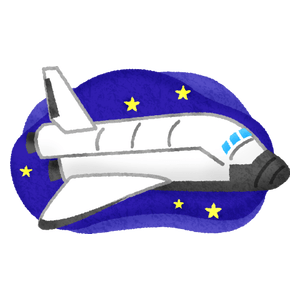 Transbordador espacial en el espacio