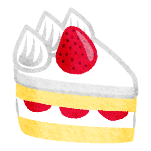 Strawberry sponge cake (piece)