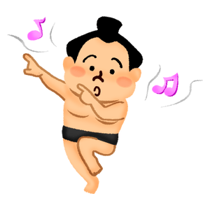 Luchador de sumo bailando