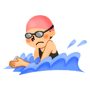 Mujer nadando a estilo braza