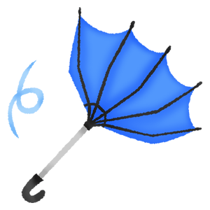 裏返った傘