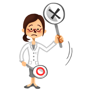 Mujer en la bata médica sosteniendo letrero de signo 